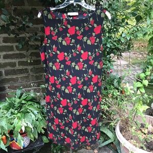 Giorgio Fiorlini- VINTAGE NAVY FLORAL PRINT DRESS- Size Medium- EUC